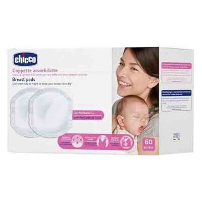 پد سینه آنتی باکتریال ایتالیایی چیکو Antibacterial Chicco حداکثر محافظت از سینه 60 عدد