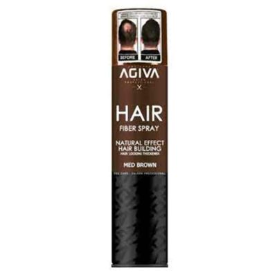 اسپری پرپشت کننده موی آگیوا Spray Fiber Agiva رنگ قهوه ای 150 میل