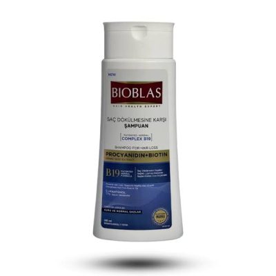 شامپو ضدریزش بیوبلاس Bioblas حاوی Complex B19 برای موهای خشک و نرمال حجم 360 میل