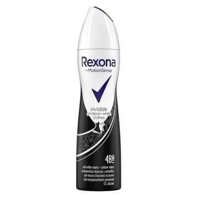 اسپری دئودورانت رکسونا Rexona زنانه مدل Invisible Black And White اصل ایتالیا حجم 200 میل