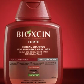 پک دوتایی شامپو ضد ریزش و تقویت کننده مو فورت FORTE قرمز 300 میل اورجینال فرمول آلمان تولید ترکیه